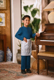 Arjuna Bespoke Fit Kids Baju Melayu Cekak Musang - Teal