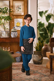 Arjuna Bespoke Fit Kids Baju Melayu Cekak Musang - Teal