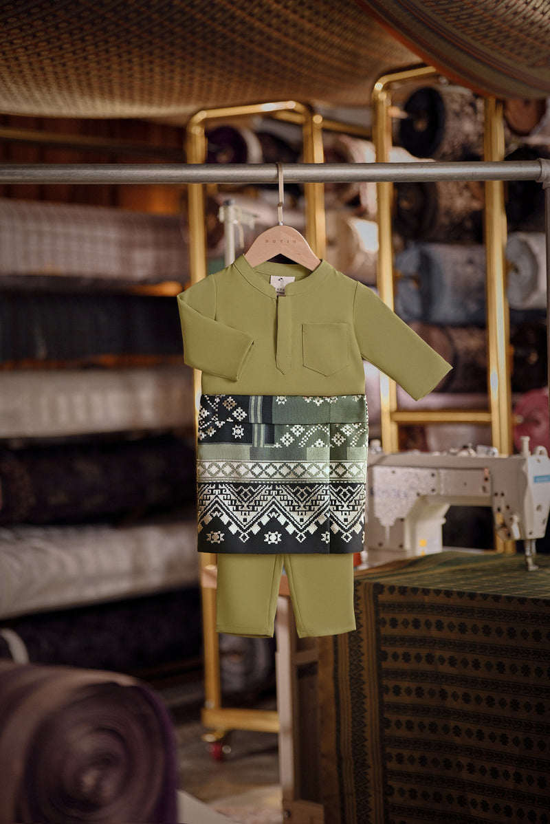 Bendahara Bespoke Fit Babies Baju Melayu Cekak Musang - Oasis