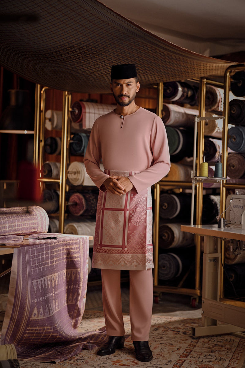 Bendahara Smart Fit Baju Melayu Teluk Belanga - Blush