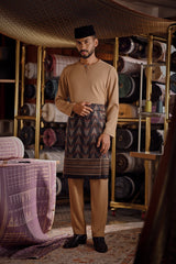 Bendahara Smart Fit Baju Melayu Teluk Belanga - Cuban Sand