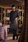 Bendahara Smart Fit Baju Melayu Teluk Belanga - Black