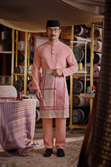 Bendahara Bespoke Fit Baju Melayu Cekak Musang - Blush Pink