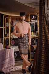 Bendahara Smart Fit Baju Melayu Teluk Belanga - Coral Buff