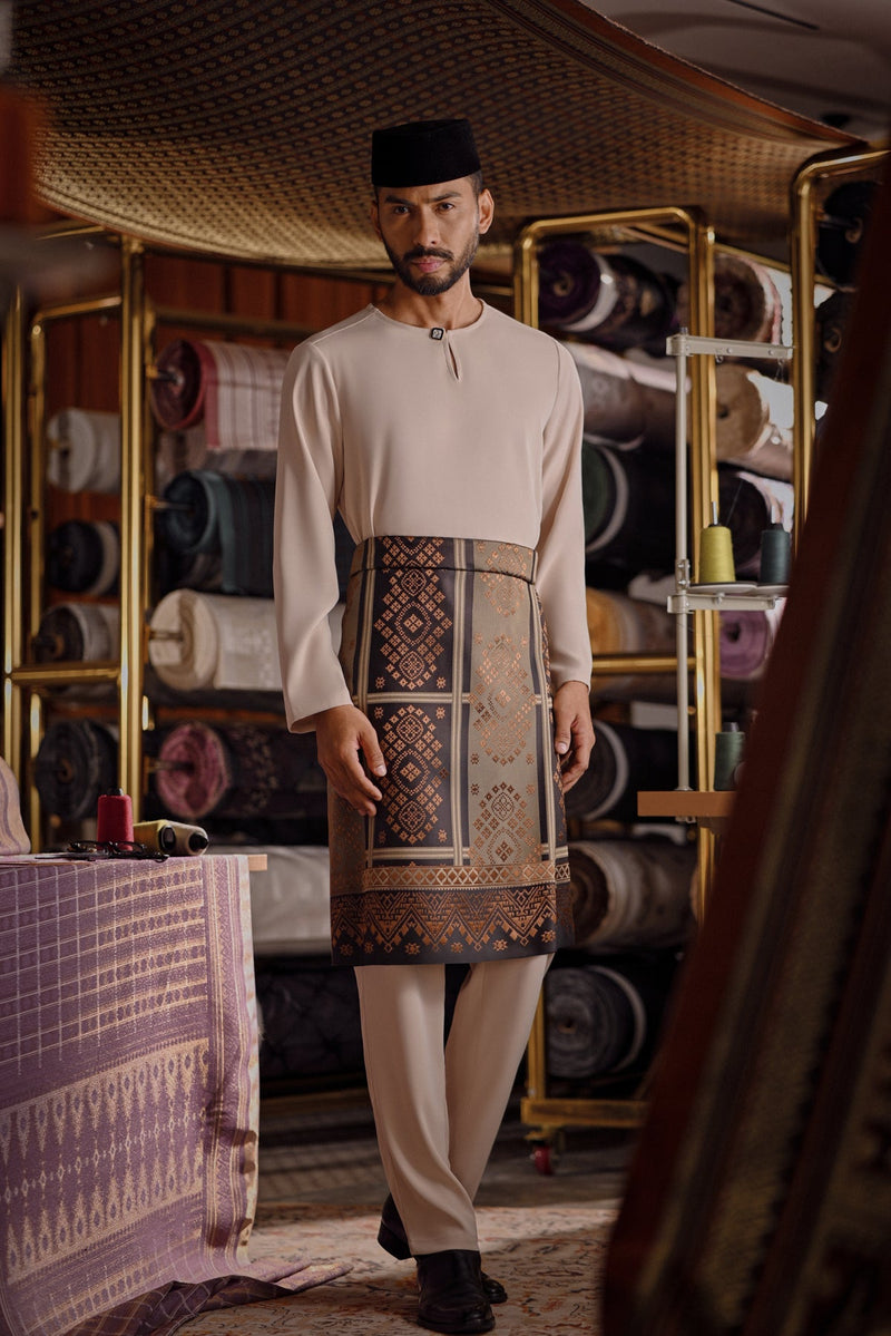 Bendahara Smart Fit Baju Melayu Teluk Belanga - Sand Dollar