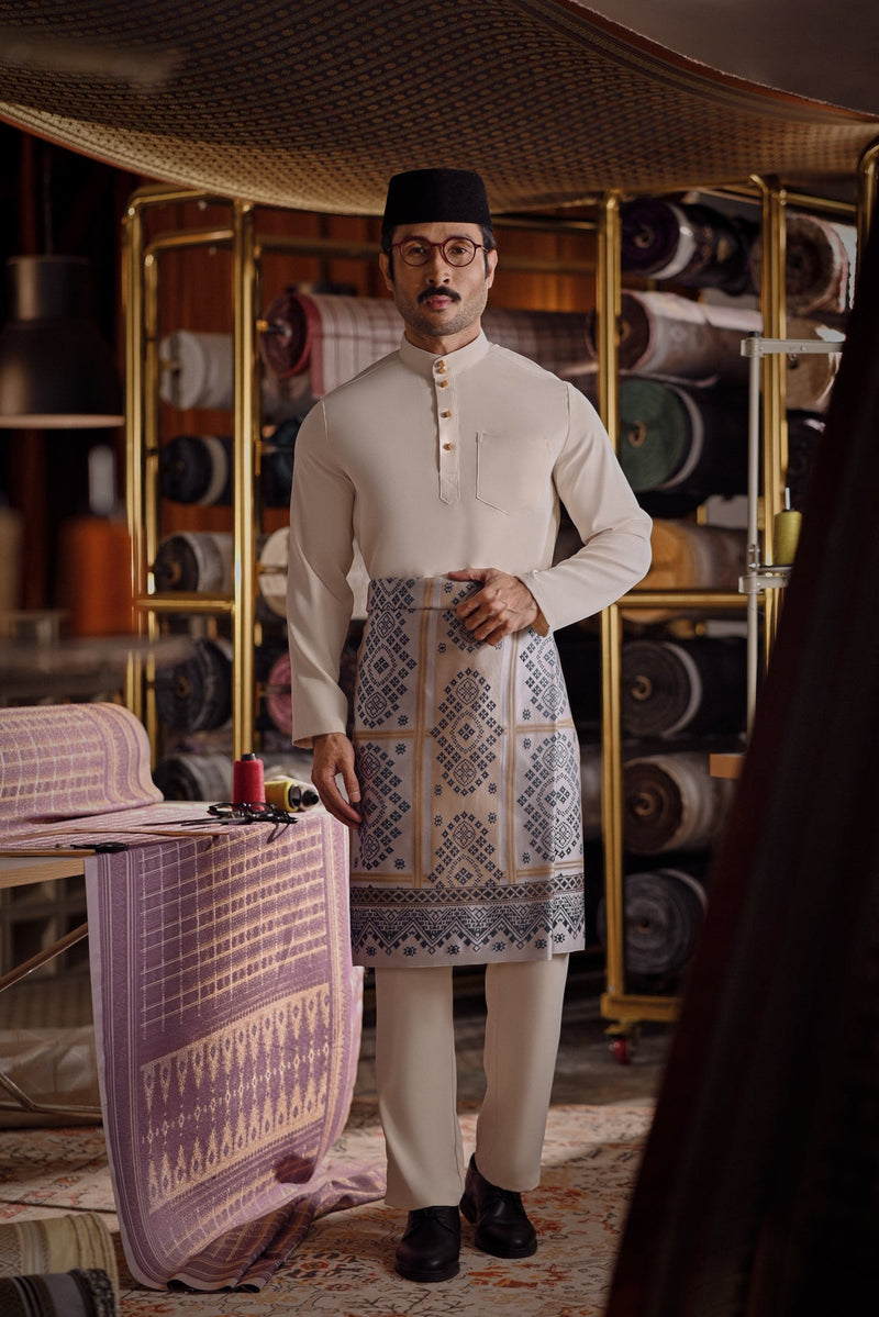 Bendahara Bespoke Fit Baju Melayu Cekak Musang - Whisper White