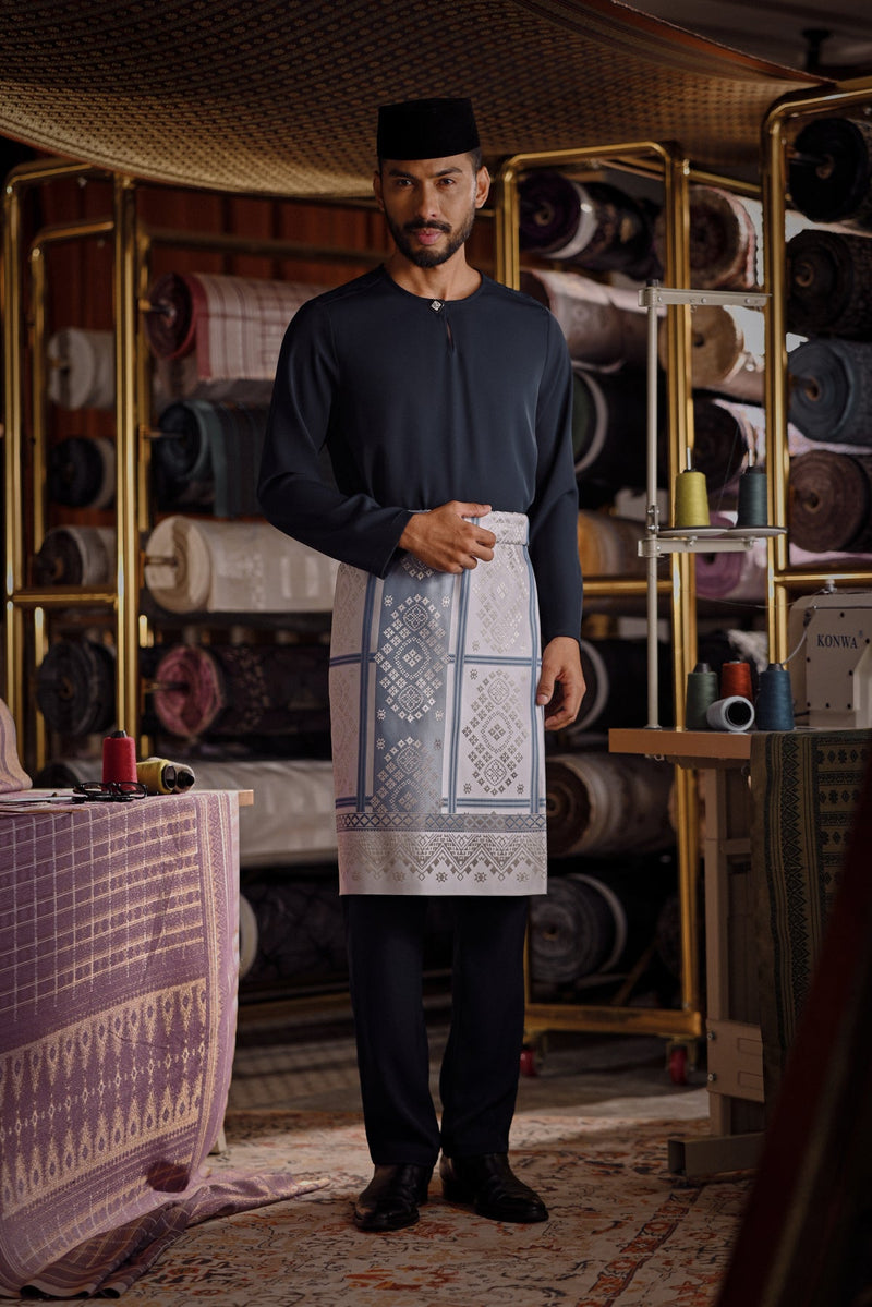 Bendahara Smart Fit Baju Melayu Teluk Belanga - Dark Navy