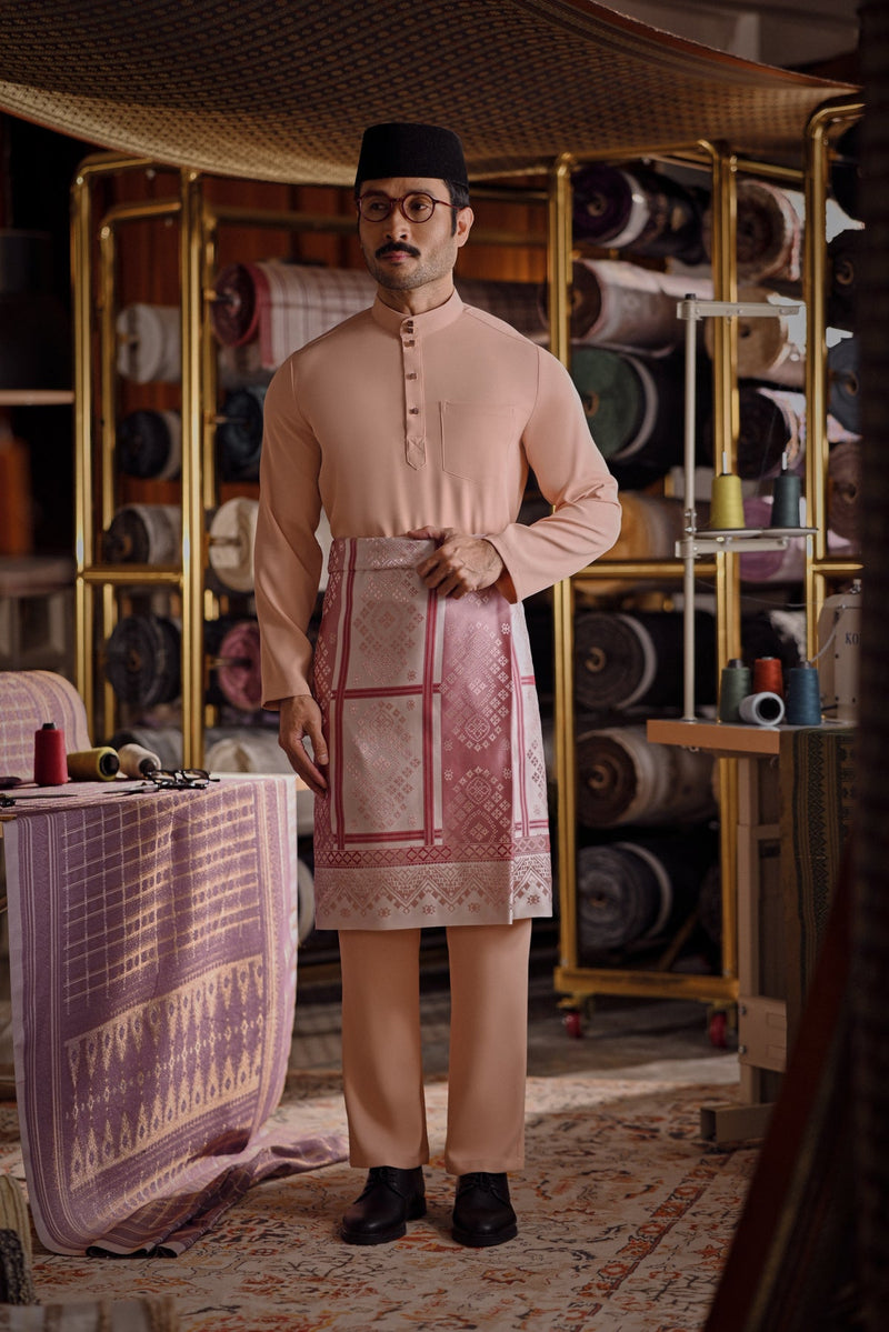 Bendahara Bespoke Fit Baju Melayu Cekak Musang - Pale Blush