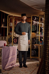 Bendahara Smart Fit Baju Melayu Teluk Belanga - Gunmetal