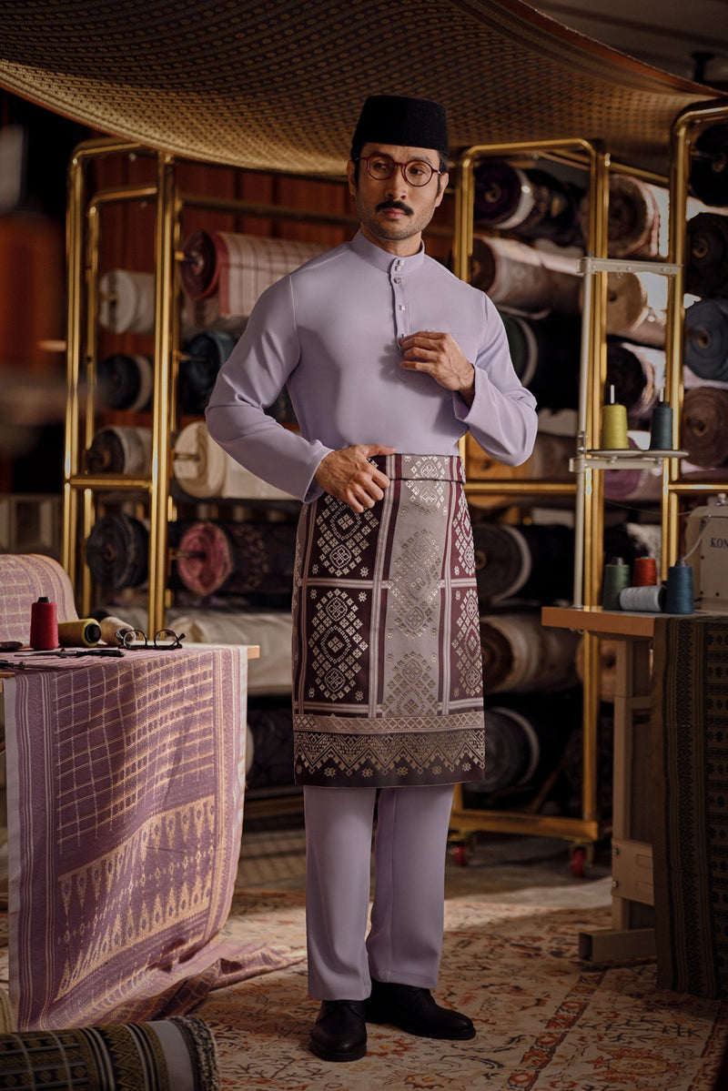 Bendahara Bespoke Fit Baju Melayu Cekak Musang - Light Lavender
