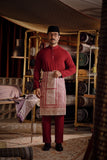 Bendahara Bespoke Fit Baju Melayu Cekak Musang - Rumba Red