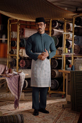 Bendahara Bespoke Fit Baju Melayu Cekak Musang - Deep Teal