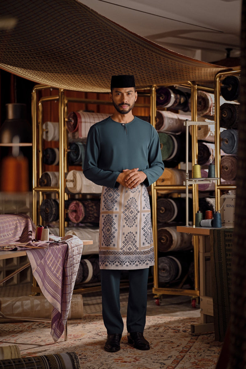Bendahara Smart Fit Baju Melayu Teluk Belanga - Deep Teal