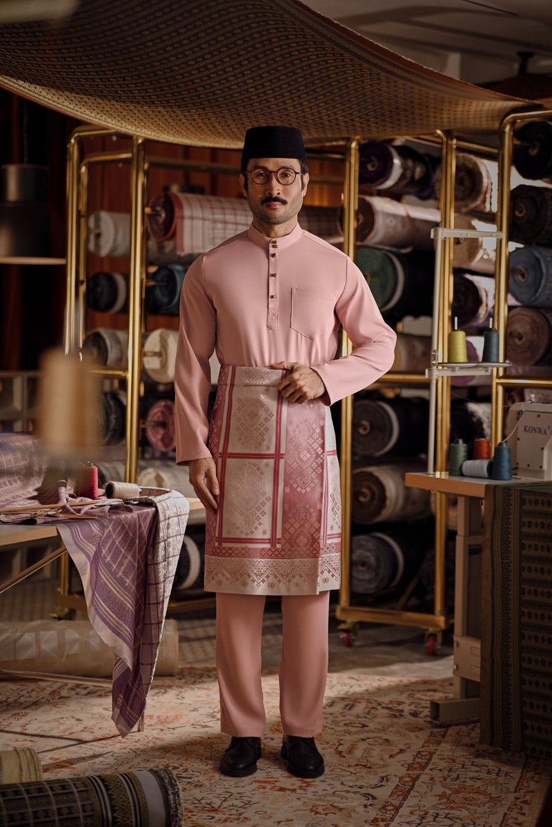 Bendahara Bespoke Fit Baju Melayu Cekak Musang - Blush