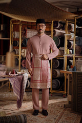 Bendahara Bespoke Fit Baju Melayu Cekak Musang - Ash Rose