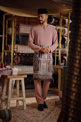 Bendahara Smart Fit Baju Melayu Teluk Belanga - Ash Rose