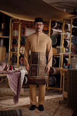 Bendahara Bespoke Fit Baju Melayu Cekak Musang - Cuban Sand