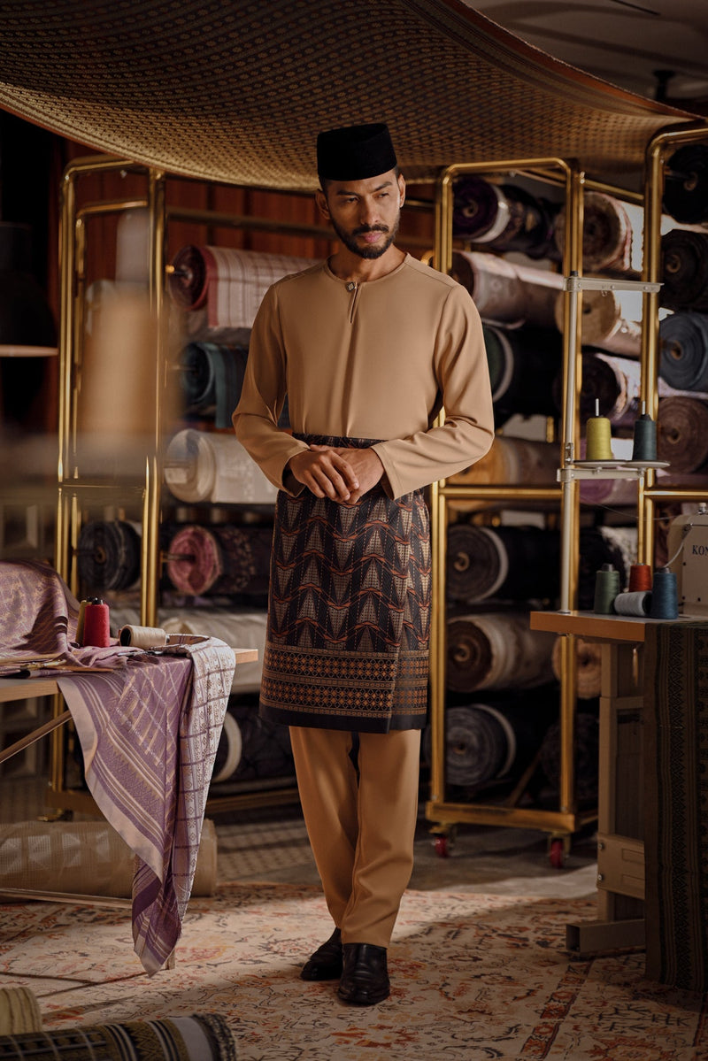 Bendahara Smart Fit Baju Melayu Teluk Belanga - Latte