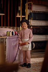 Bendahara Bespoke Fit Kids Baju Melayu Cekak Musang - Ash Rose