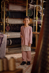 Bendahara Smart Fit Kids Baju Melayu Teluk Belanga - Ash Rose
