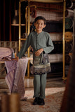 Bendahara Bespoke Fit Kids Baju Melayu Cekak Musang - Stormy Sea