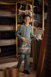 Bendahara Bespoke Fit Kids Baju Melayu Cekak Musang - Stormy Sea