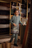 Bendahara Bespoke Fit Kids Baju Melayu Cekak Musang - Stormy Sea