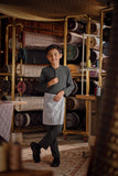 Bendahara Bespoke Fit Kids Baju Melayu Cekak Musang - Gunmetal