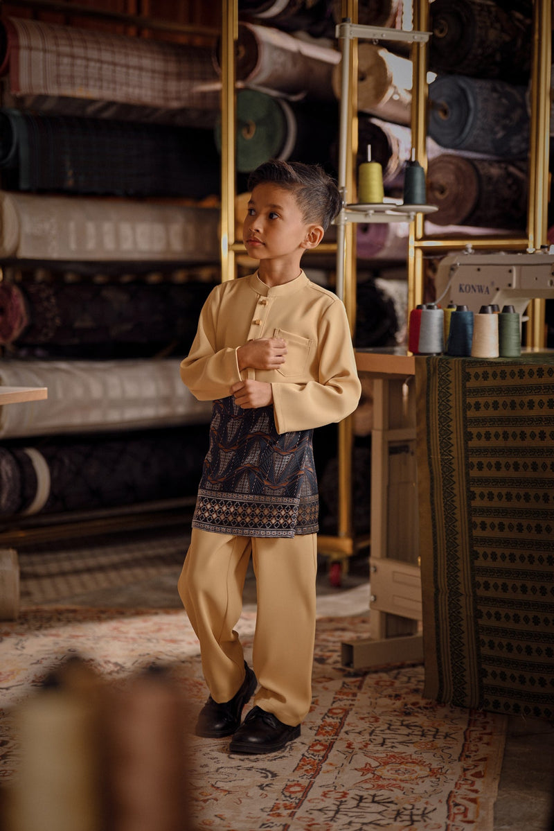 Bendahara Bespoke Fit Kids Baju Melayu Cekak Musang - Raffia