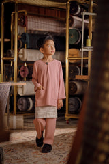 Bendahara Smart Fit Kids Baju Melayu Teluk Belanga - Blush Pink