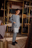 Bendahara Smart Fit Kids Baju Melayu Teluk Belanga - Ashley Blue