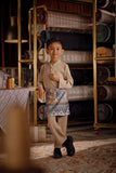 Bendahara Bespoke Fit Kids Baju Melayu Cekak Musang - Silver Mink