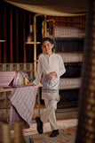 Bendahara Bespoke Fit Kids Baju Melayu Cekak Musang - Off White
