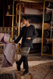 Bendahara Smart Fit Kids Baju Melayu Teluk Belanga - Black
