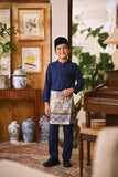 Arjuna Bespoke Fit Kids Baju Melayu Cekak Musang - Navy