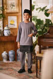 Arjuna Smart Fit Kids Baju Melayu Teluk Belanga - Snow grey