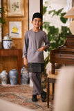 Arjuna Smart Fit Kids Baju Melayu Teluk Belanga - Snow grey