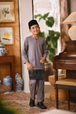 Arjuna Smart Fit Kids Baju Melayu Teluk Belanga - Snow grey