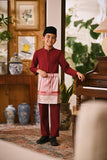 Arjuna Bespoke Fit Kids Baju Melayu Cekak Musang - Ruby Maroon
