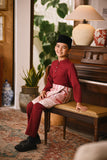 Arjuna Bespoke Fit Kids Baju Melayu Cekak Musang - Ruby Maroon