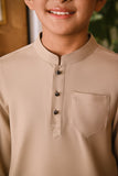 Arjuna Bespoke Fit Kids Baju Melayu Cekak Musang - British Khaki