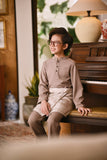 Arjuna Bespoke Fit Kids Baju Melayu Cekak Musang - Mocha