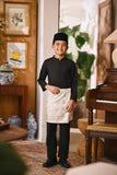 Arjuna Bespoke Fit Kids Baju Melayu Cekak Musang - Black