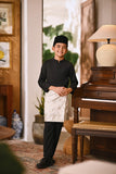 Arjuna Bespoke Fit Kids Baju Melayu Cekak Musang - Black