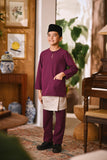 Arjuna Smart Fit Kids Baju Melayu Teluk Belanga - Eggplant Purple