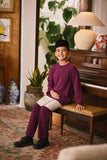 Arjuna Smart Fit Kids Baju Melayu Teluk Belanga - Eggplant Purple