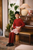 Arjuna Bespoke Fit Kids Baju Melayu Cekak Musang - Maroon