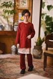 Arjuna Smart Fit Kids Baju Melayu Teluk Belanga - Maroon