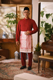 Arjuna Bespoke Fit Baju Melayu Cekak Musang - Maroon