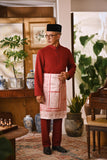 Arjuna Bespoke Fit Baju Melayu Cekak Musang - Maroon